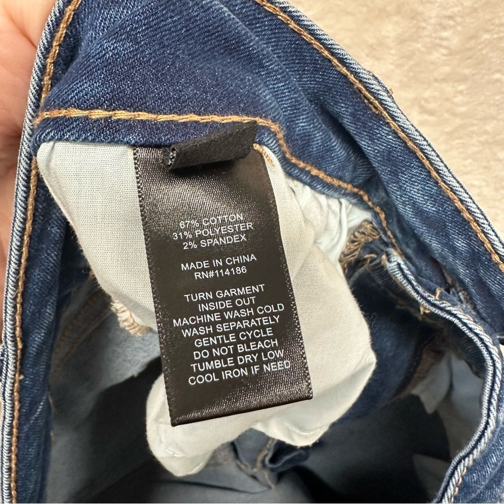 Frye women’s Jeans high rise straight leg blue denim size 14/32 - Picture 5 of 7
